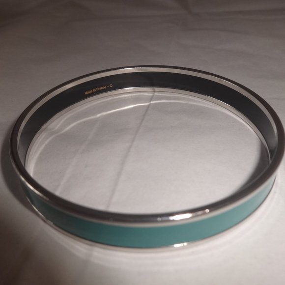 HERMÈS Caleche Narrow Enamel Bracelet Blue - Picture 3 of 11